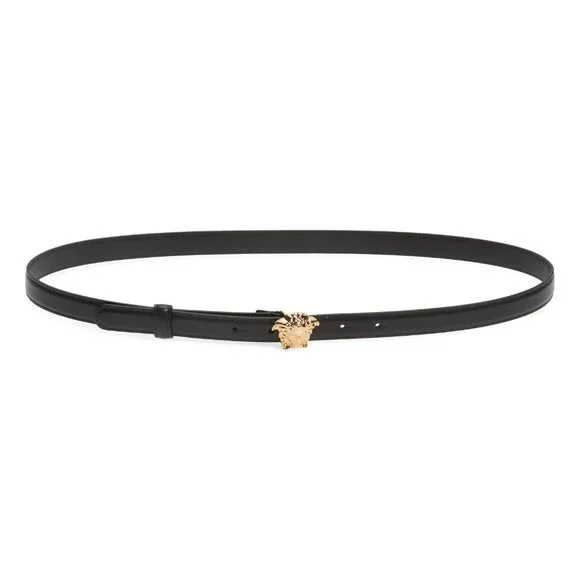 Versace | Accessories | Versace Medusa Skinny Leather Belt 